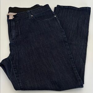 Chico's Fabulously Slimming Dark Indigo Jeans Size 2.5 Short or 14 - Inseam 28”